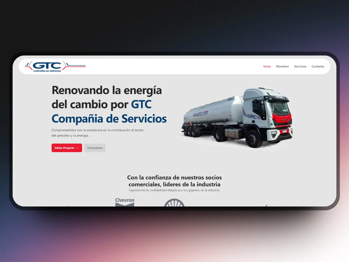 Captura de pantalla del proyecto /images/gtcweb.webp